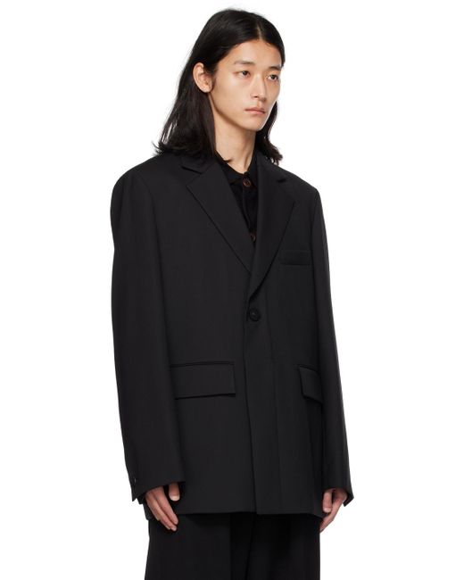 Wooyoungmi Black Single Breasted Blazer for men