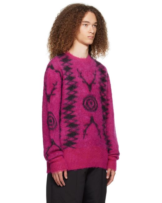 Pull rose à motif graphique en tricot jacquard South2 West8 pour homme en coloris Pink