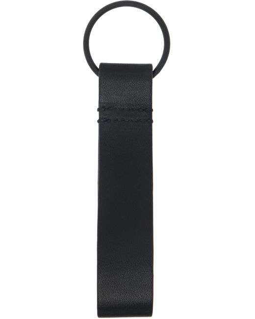 Common Projects Black Leather Keychain for men
