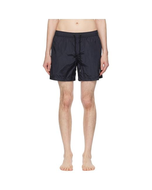Moncler Blue Logo Patch Swim Shorts for men
