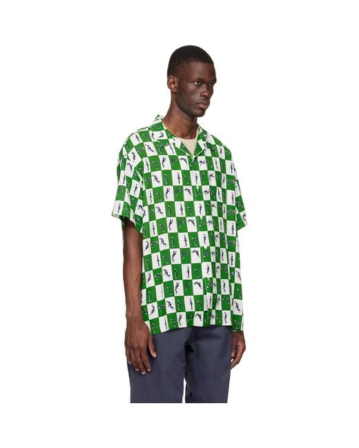 vowels Green Elvis Shirt for men