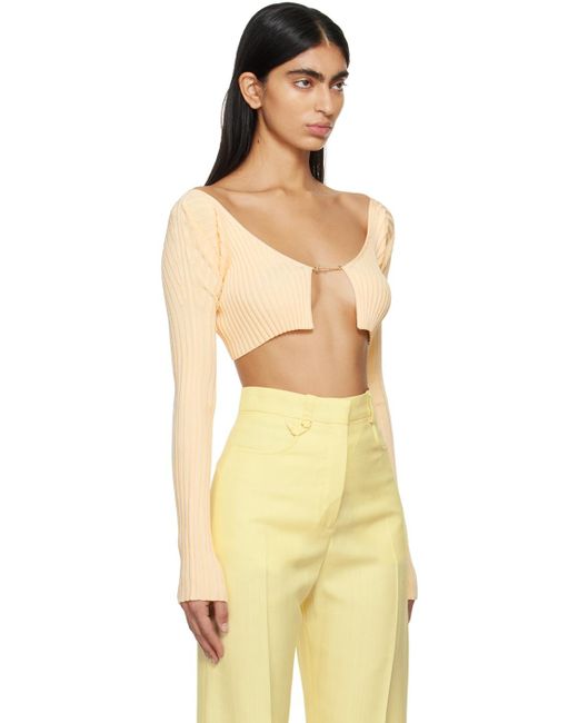 Jacquemus Orange Yellow 'la Maille Pralu' Cardigan