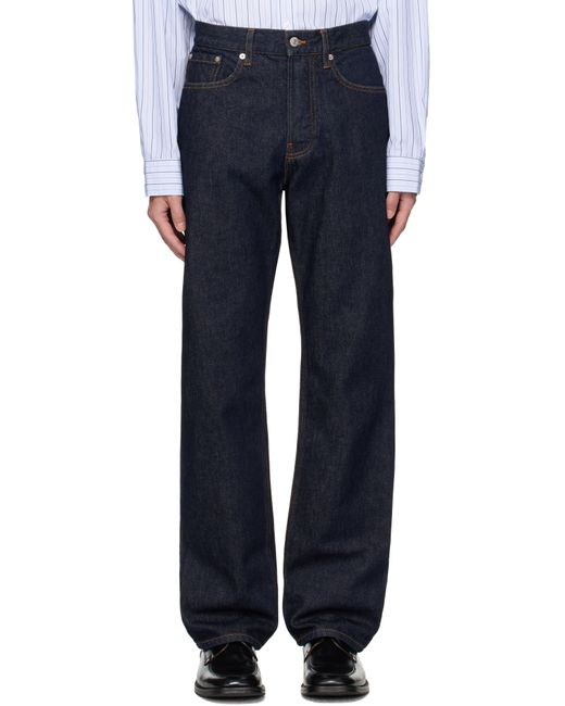 メンズ Dries Van Noten ネイビー ファイブポケット ジーンズ Blue