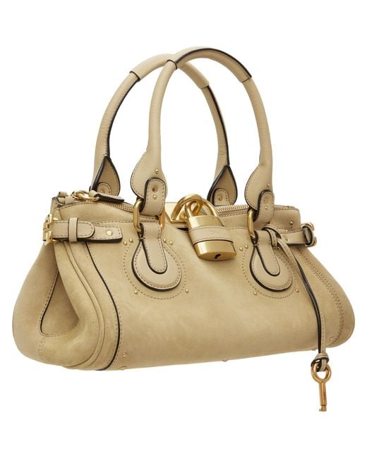 Chloé Metallic Paddington Suede Bag