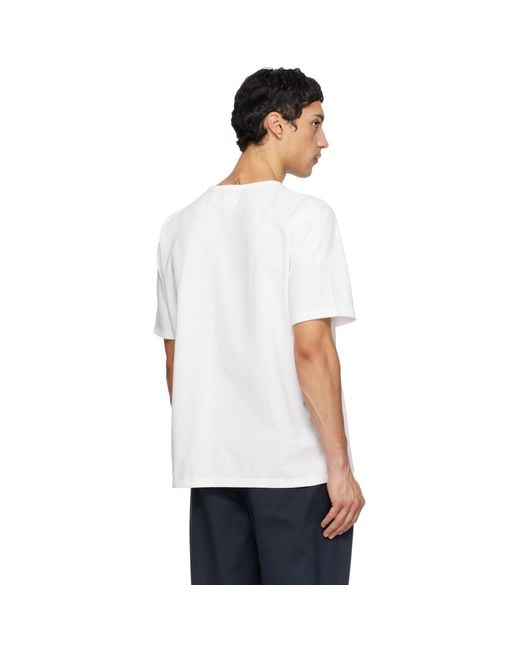 Nanamica White Coolmax Jersey Pocket T-Shirt for men