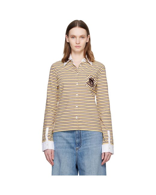 Stella McCartney Blue Fancy Stripe Crest Polo Shirt