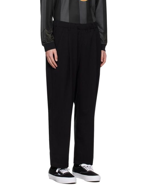 Dime Black Pleated Trousers for men