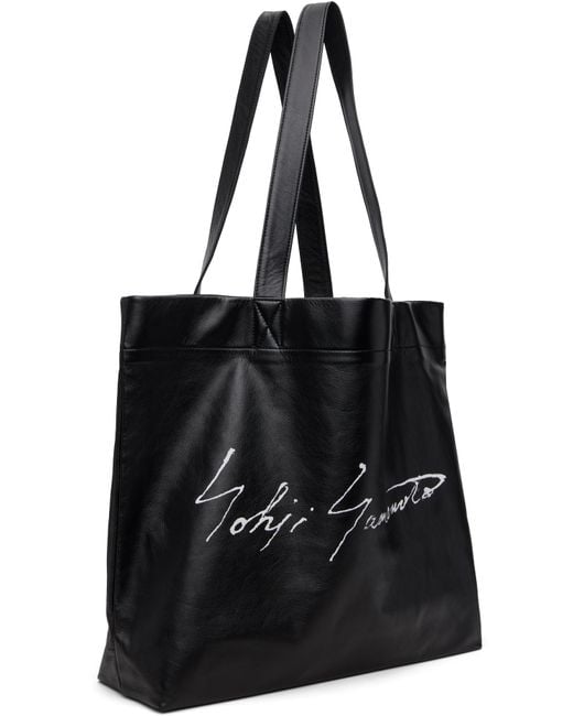 Yohji Yamamoto Black Signature L Tote