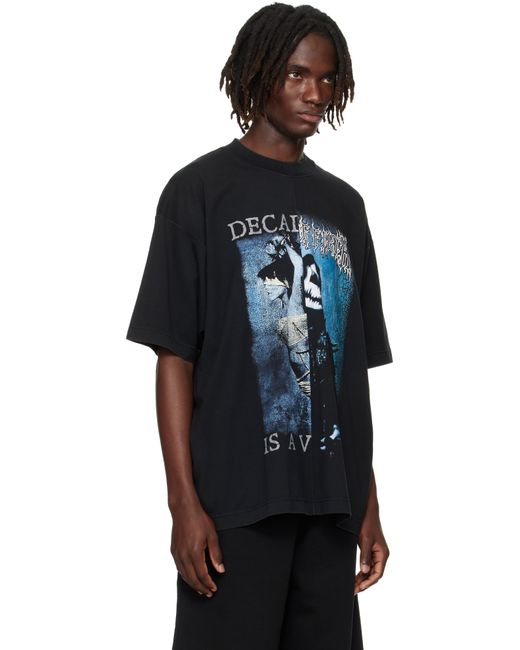 Vetements Black Cradle Of Filth Cut-Up Oversized T-Shirt for men