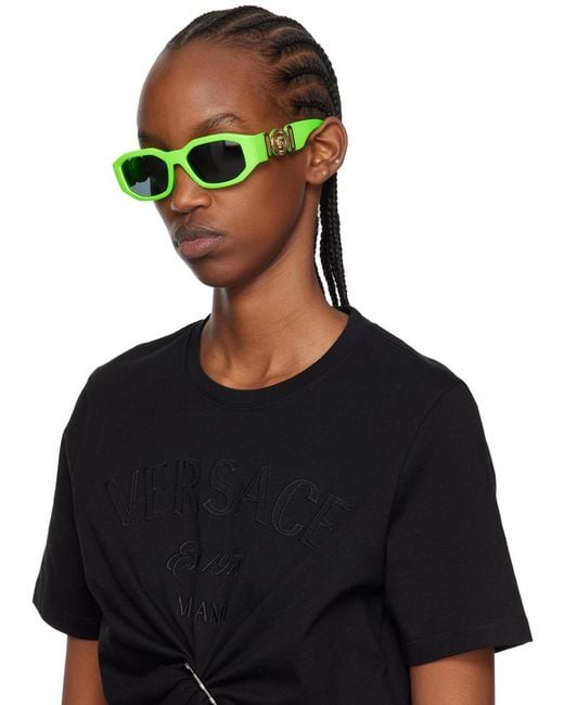 Versace Green Medusa biggie Sunglasses