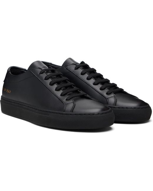 Common Projects Black Original Achilles Low Sneakers for men