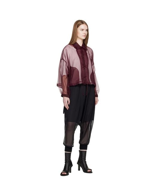 Undercover Black Sheer Trousers