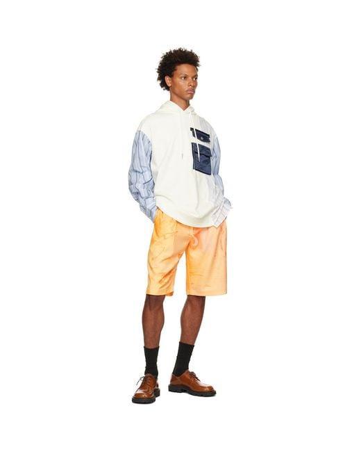Feng Chen Wang Orange Phoenix Shorts for men