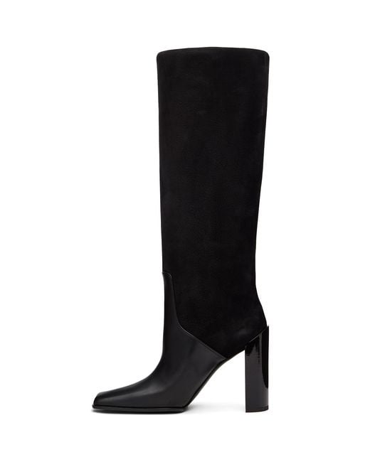 Alaïa Black Square Knee Boots