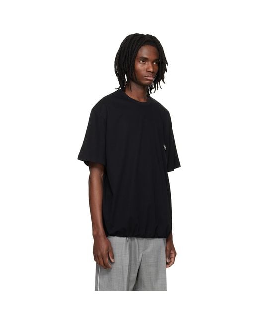 Wooyoungmi Black String T-Shirt for men