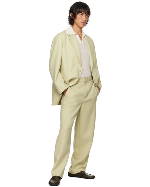 Auralee Natural Light Melton Blazer for men