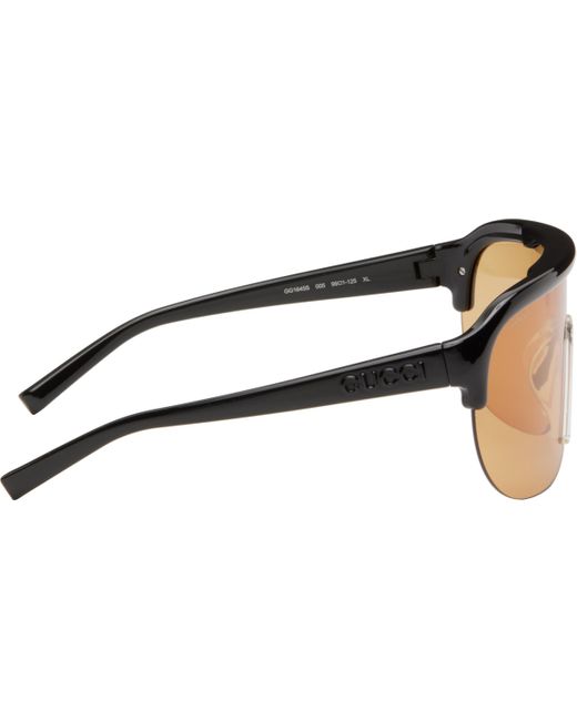 Gucci Black Shield Sunglasses for men