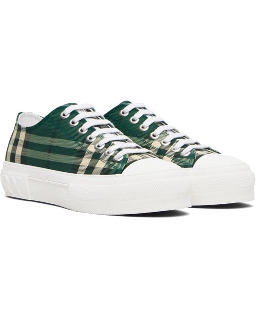 メンズ Burberry グリーン チェック トラウザーズ Green