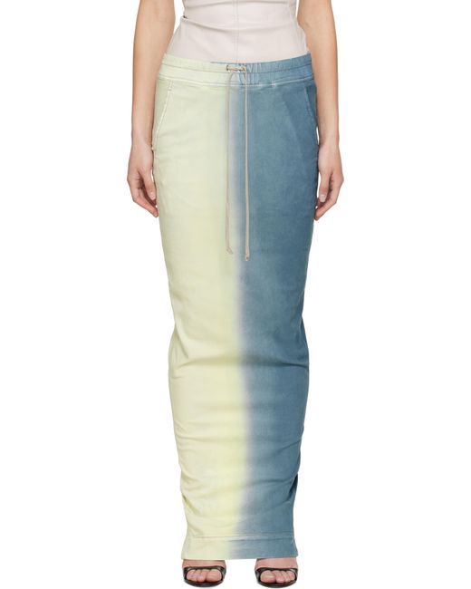 Jupe Colonne Longue À Enfiler Bleu Et Blanc Cassé Rick Owens en coloris Blue