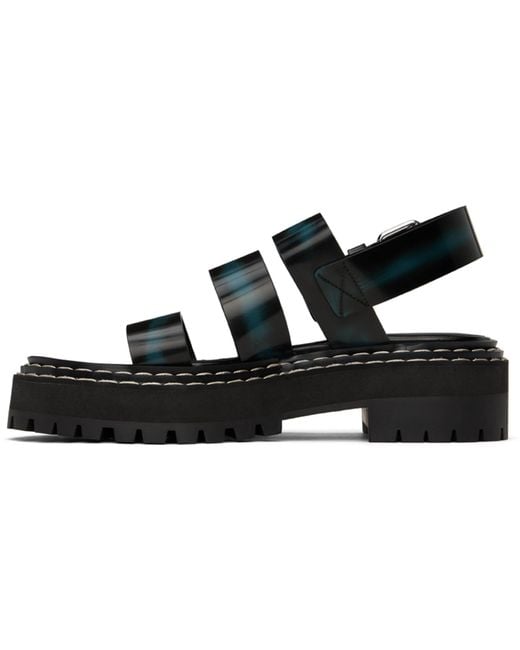 Proenza Schouler Black Lug Sandals