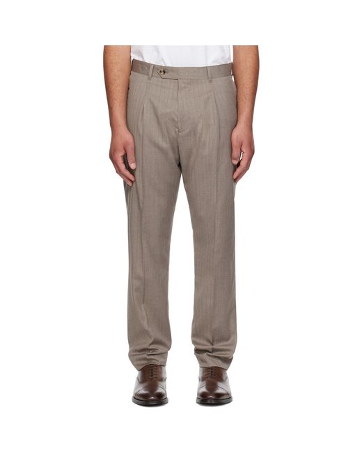 Paul Smith Natural Wool Trousers for men