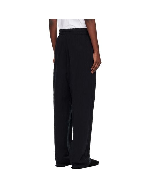 Fear Of God Black Tencel Nylon Drawstring Straight Trousers