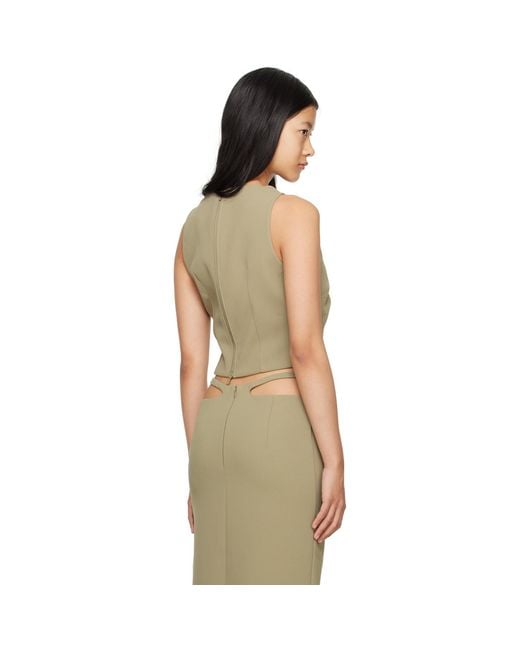 Paris Georgia Green Quilted Tank Top