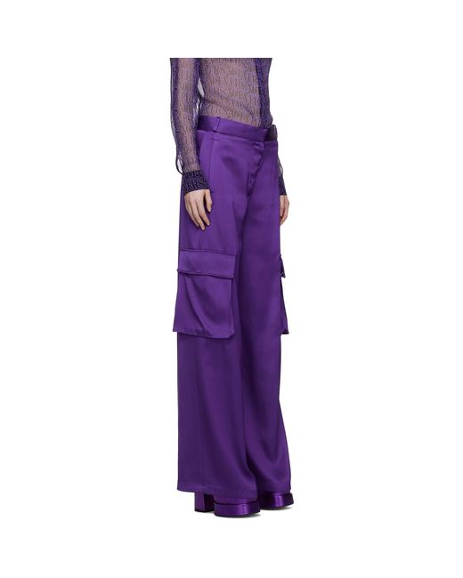 Versace Purple Wide-leg Trousers
