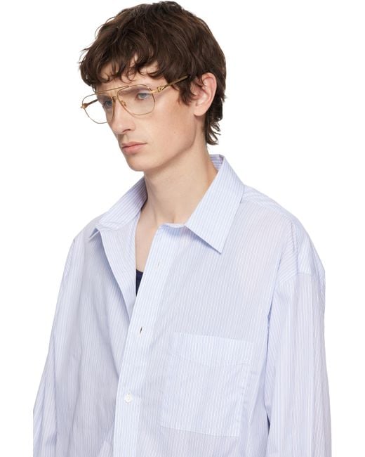 Versace Black Metal Top Bar Glasses for men