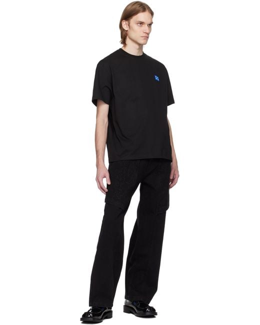 メンズ Adererror ブラック Sig; Trs Tag 01 Tシャツ Black