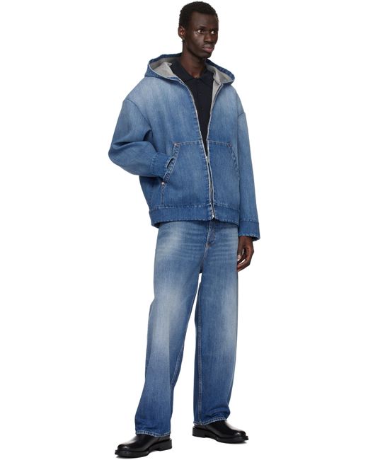 Valentino Oversized Denim Hoodie in Blue for Men Lyst UK