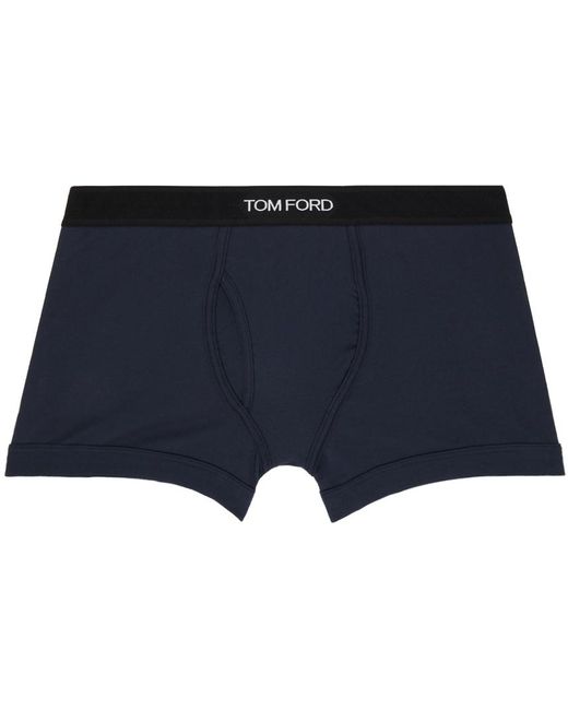 Tom Ford Blue Classic Fit Boxer Briefs for men