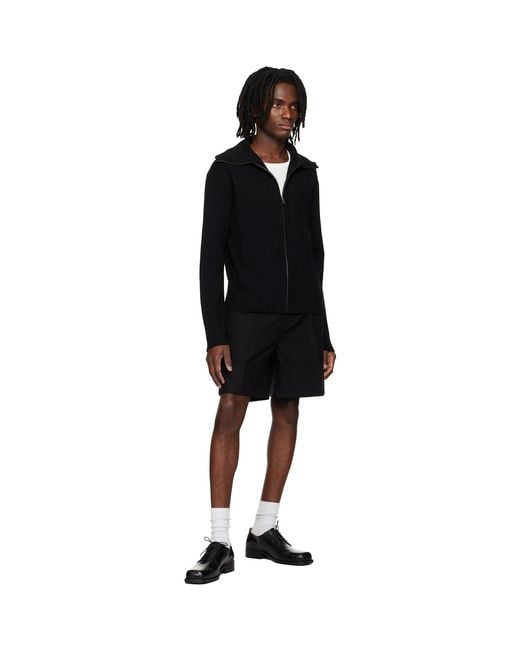 Entire studios Black Cuffed Shorts for men