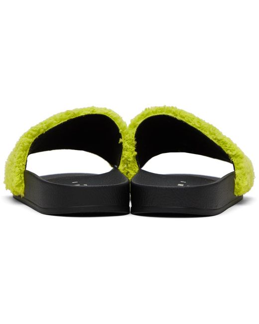 Marni Black Green Logo Sandals for men