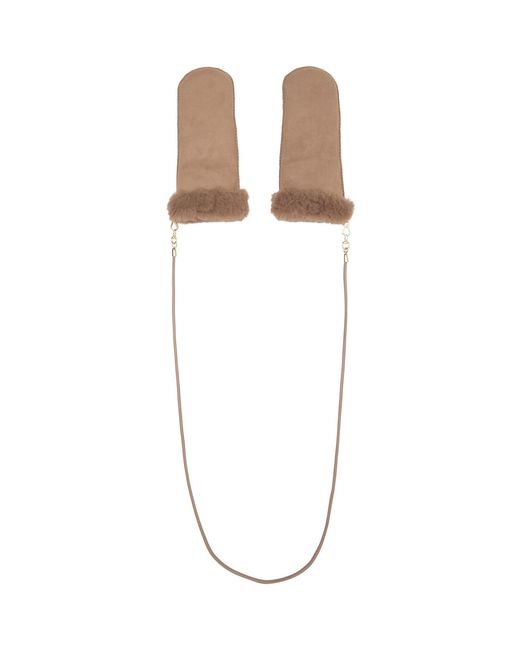 Max Mara Black Tan Sand Gloves