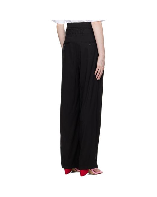 MSGM Black Built-in Boxers Trousers