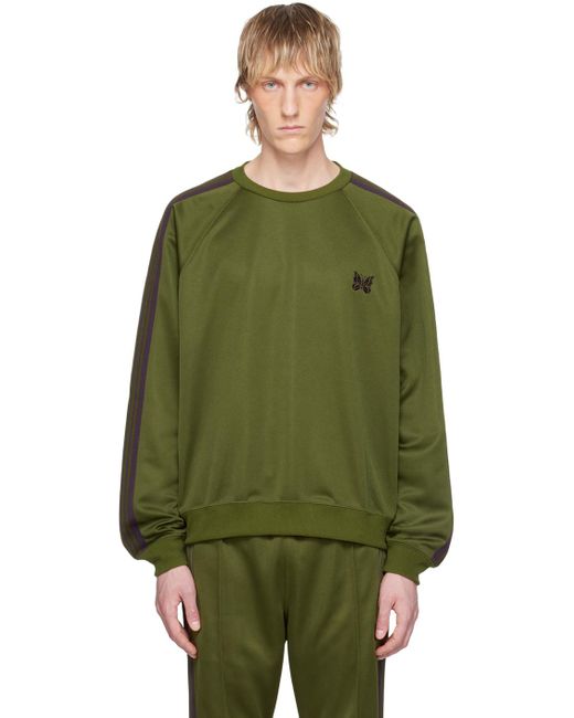 Needles Green Khaki Track Sweatshirt for men