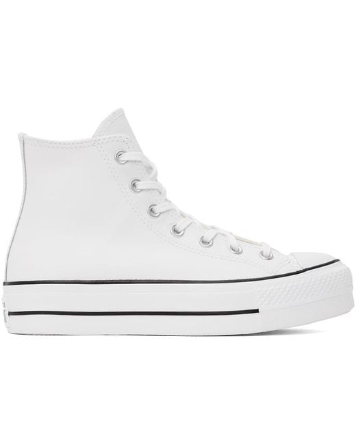 Converse Black Chuck Taylor All Star Lift Leather High Top Sneakers for men