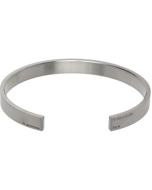 Bracelet 'le 21 g' gris acier - ribbon Le Gramme pour homme en coloris Black