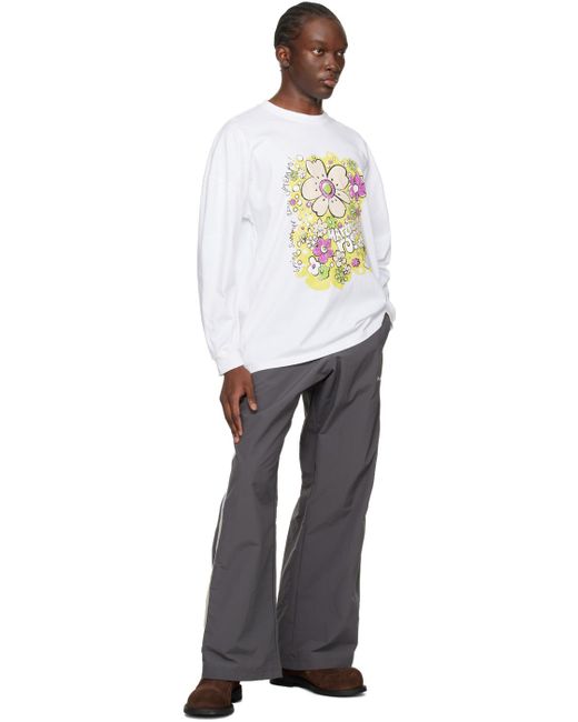 Martine Rose White Oversized Long Sleeve T-shirt for men