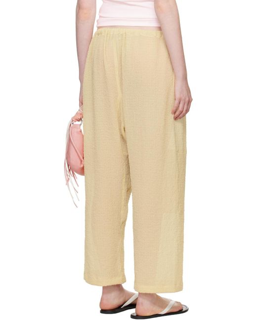 Pantalon de détente froissé lou jaune Gil Rodriguez en coloris Natural