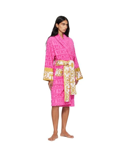 Versace Pink 'I Heart Baroque' Bathrobe