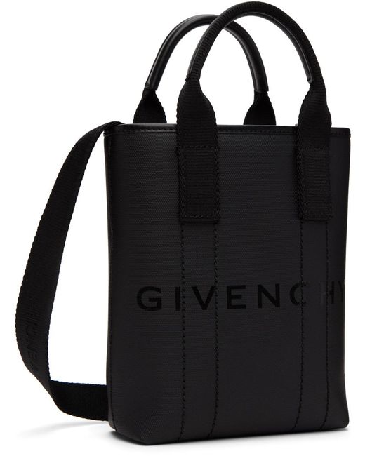 Givenchy Black Coated Canvas Bag for men
