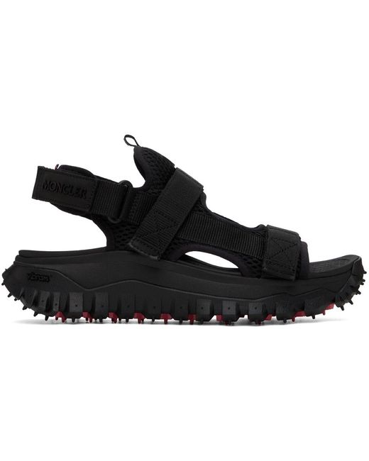 Moncler Black Platform Sandals for men