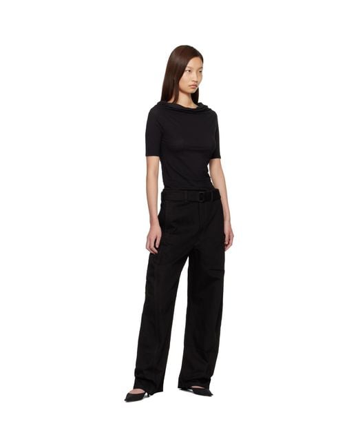 Lemaire Black Twisted Belted Jeans