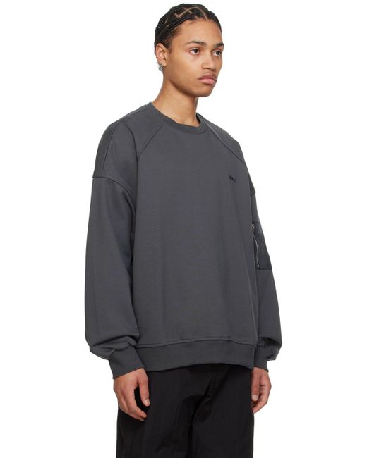 Juun.J Black Embroide Sweatshirt for men