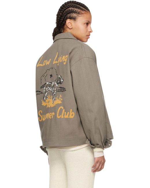 Bode Multicolor Taupe 'Low Lying Summer Club' Jacket