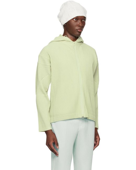 Homme Plissé Issey Miyake Green Homme Plissé Issey Miyake Monthly Color April Hoodie for men