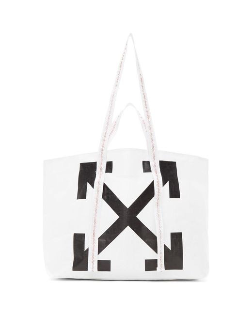 Off-White c/o Virgil Abloh Synthetic Diagonal Arrows Logo Print Tote in ...