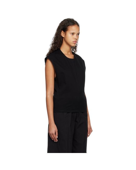 Subtle Le Nguyen Black Scoop Neck Tank Top